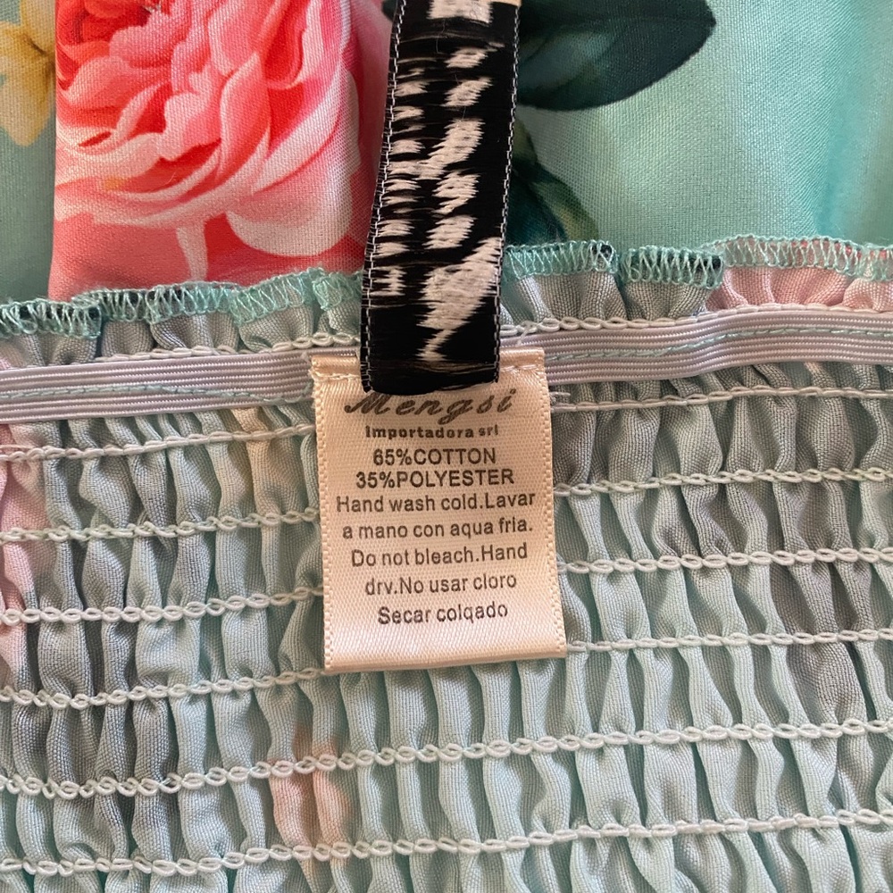 Elegant Floral Maxi Dress in Teal - Picture 8 of 11